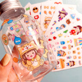 Transparent PVC Thermos Cup Stickers - Set of 15 Sheets,Stickers
